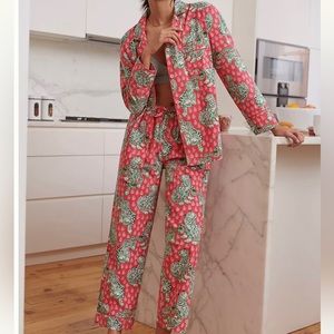 Anthropologie 🆕 Printfresh Ruby Tiger Queen Pajamas